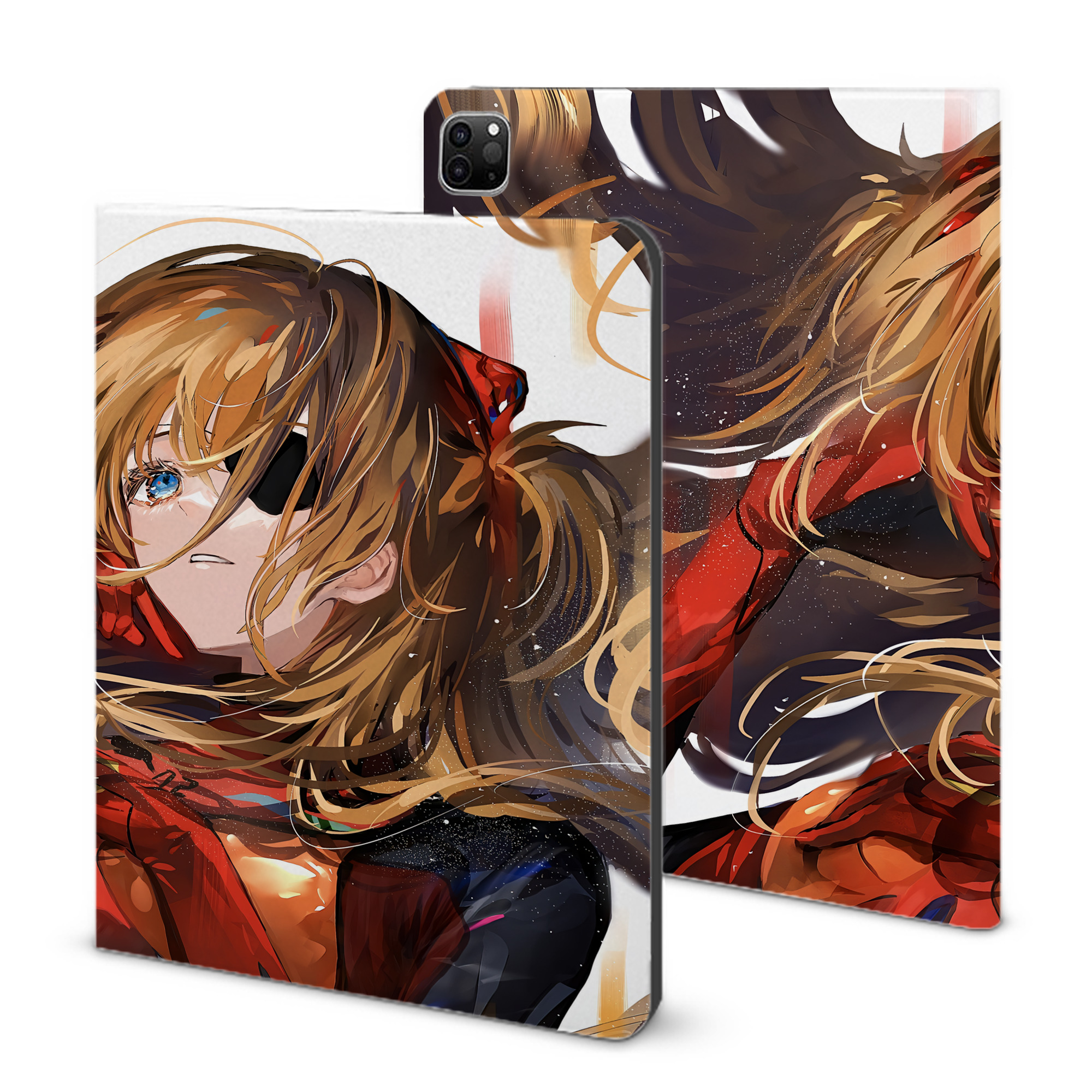 （画像用） EVA 新世紀エヴァンゲリオン IPad ケース ブック型 PUレザー TPU 耐衝撃 軽量 薄型 ペン収納なし 全面保護 IPad 各モデル対応